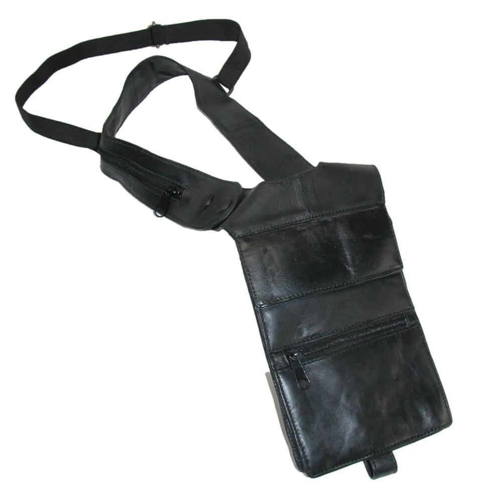 CTM Leather Deluxe Travel Shoulder Wallet